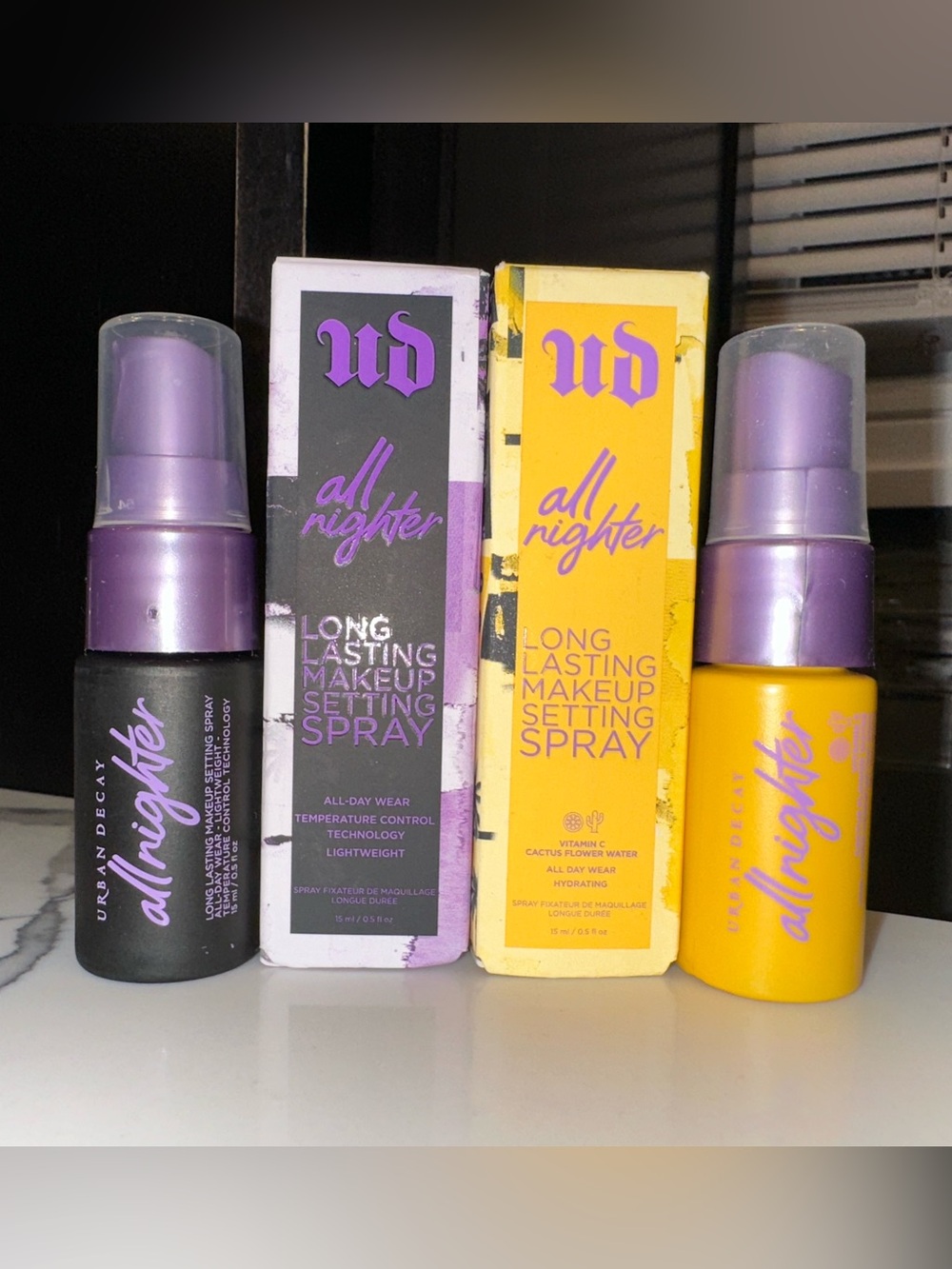 Urban Decay All Nighter Setting Spray Duo — 2 Travel Sizes - NIB